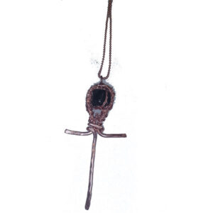 copper ankh with crystal