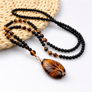 Tiger’s Eye Tree of Life Necklace